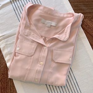Loft Collarless Blouse